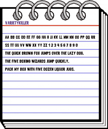 Varietykiller Regular animated font preview
