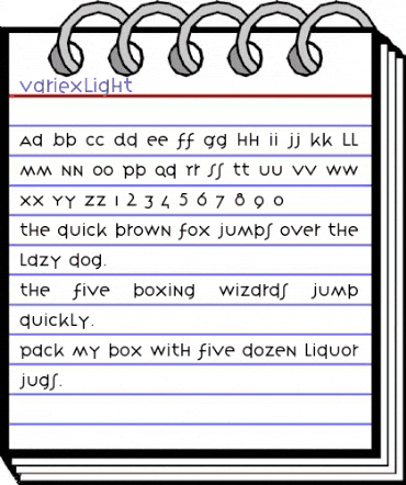 VariexLight Regular animated font preview VariexLight Regular animated font preview