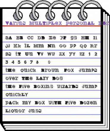 Varius Multiplex Personal Edition Regular animated font preview