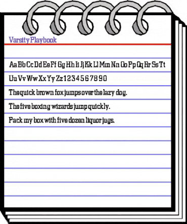 Varsity Playbook Regular animated font preview