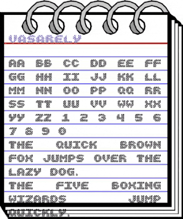 Vasarely Regular animated font preview