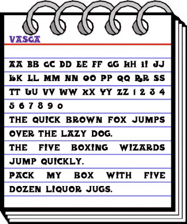 VASCA Regular animated font preview