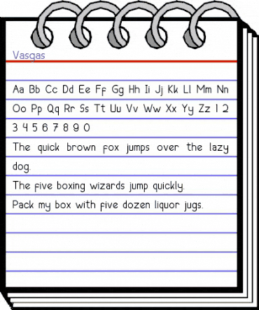 Vasgas Regular animated font preview