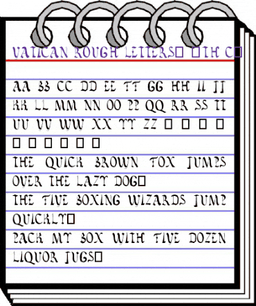 Vatican Rough Letters, 8th c. Regular animated font preview