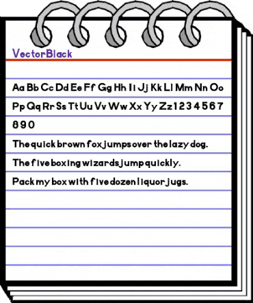 VectorBlack Regular animated font preview VectorBlack Regular animated font preview