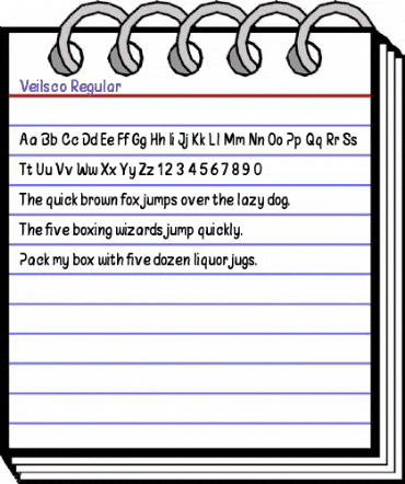 Veilsco Regular animated font preview