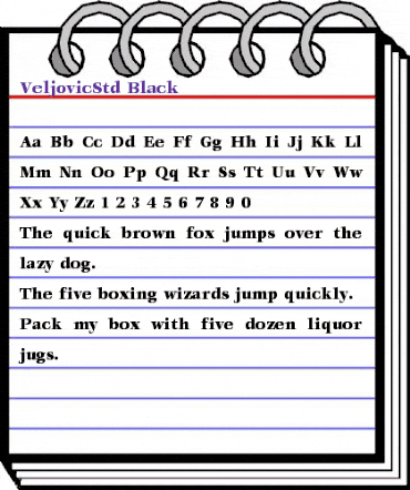 ITC Veljovic Std Black animated font preview ITC Veljovic Std Black animated font preview