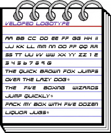 Veloped Logotype Regular animated font preview