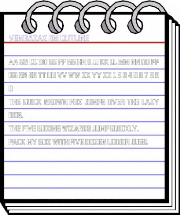 VEMBAZAX RM OUTLINE Regular animated font preview VEMBAZAX RM OUTLINE Regular animated font preview