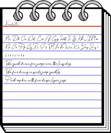 Vendetta Regular animated font preview Vendetta Regular animated font preview