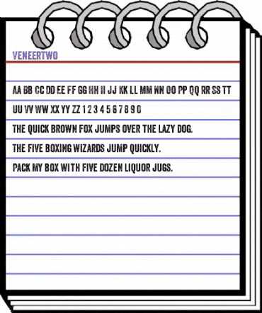 Veneer Two Regular animated font preview Veneer Two Regular animated font preview