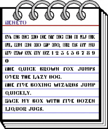 Veneto Regular animated font preview Veneto Regular animated font preview