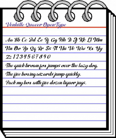Venhille Quaver Regular animated font preview Venhille Quaver Regular animated font preview