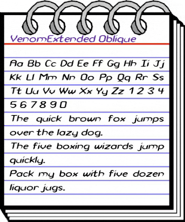 VenomExtended Oblique animated font preview VenomExtended Oblique animated font preview