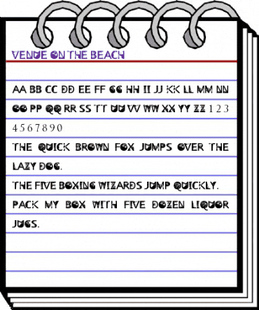 Venue_on_the_Beach Regular animated font preview Venue_on_the_Beach Regular animated font preview
