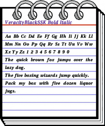 VeracityBlackSSK Bold Italic animated font preview VeracityBlackSSK Bold Italic animated font preview