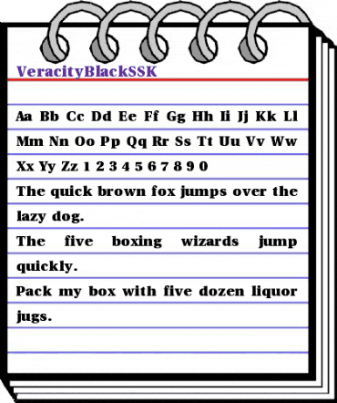 VeracityBlackSSK Normal animated font preview