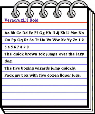 VeracruzLH Bold animated font preview VeracruzLH Bold animated font preview
