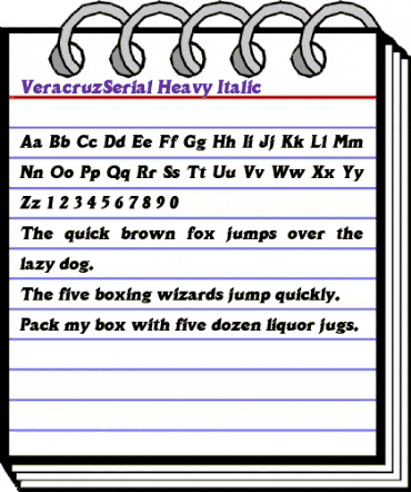 VeracruzSerial-Heavy Italic animated font preview VeracruzSerial-Heavy Italic animated font preview