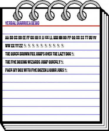 Verbal Diarrhea Regular animated font preview Verbal Diarrhea Regular animated font preview