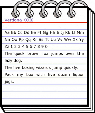 Verdana KOI8 Regular animated font preview Verdana KOI8 Regular animated font preview