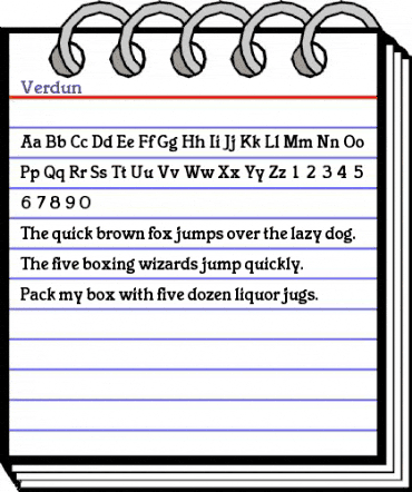 Verdun Regular animated font preview Verdun Regular animated font preview