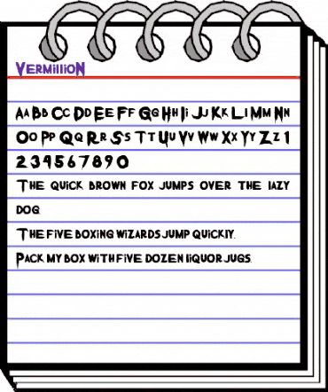 Vermillion Regular animated font preview