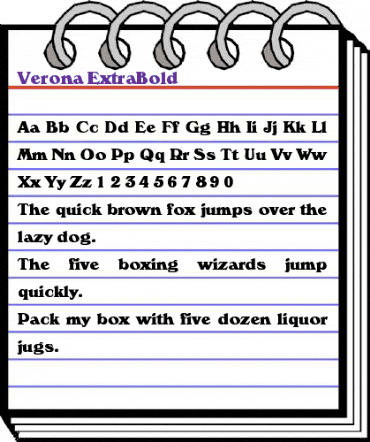 Verona-ExtraBold Regular animated font preview