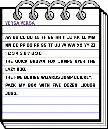 Versa Versa animated font preview