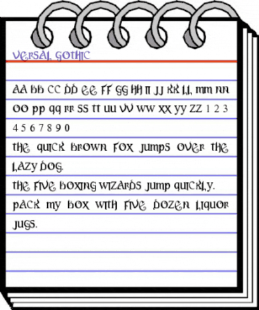 Versal Gothic animated font preview Versal Gothic animated font preview