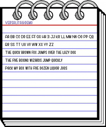 Versalita& Regular animated font preview