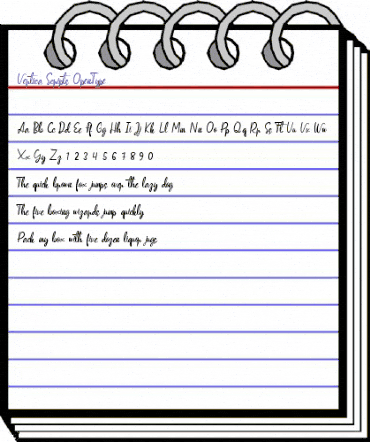 VerticaScripts Regular animated font preview