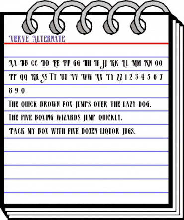Verve Alternate Regular animated font preview Verve Alternate Regular animated font preview