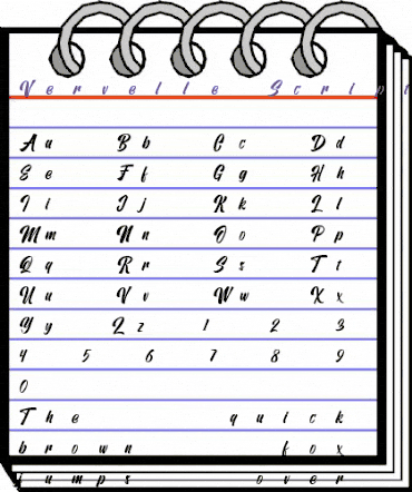 Vervelle Script animated font preview