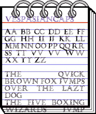 VespasianCaps Regular animated font preview VespasianCaps Regular animated font preview