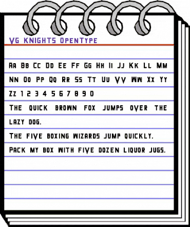 VG KNIGHTS Regular animated font preview