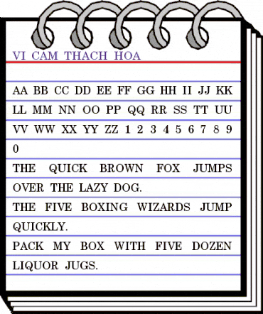 VI Cam Thach Hoa Normal animated font preview VI Cam Thach Hoa Normal animated font preview