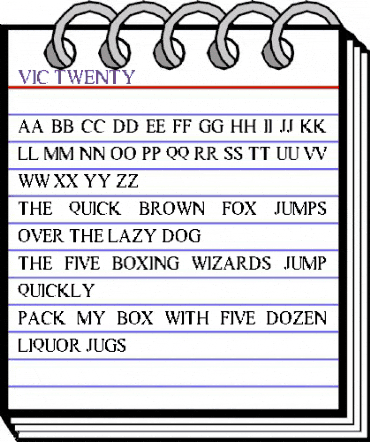Vic Twenty Regular animated font preview