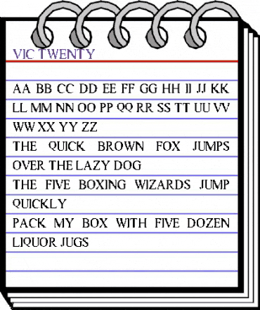 Vic Twenty Regular animated font preview Vic Twenty Regular animated font preview