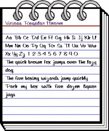 Vicious Regular animated font preview Vicious Regular animated font preview