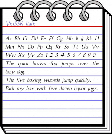 ViciSSK Italic animated font preview ViciSSK Italic animated font preview