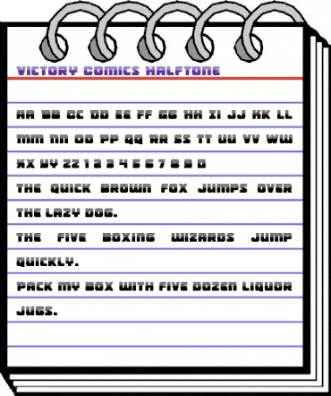 Victory Comics Halftone Regular animated font preview