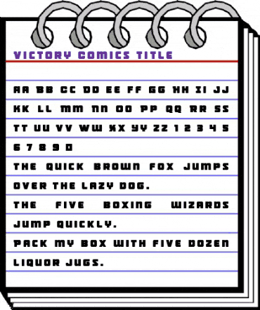 Victory Comics Title Regular animated font preview