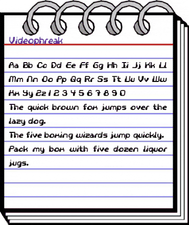 Videophreak Regular animated font preview Videophreak Regular animated font preview