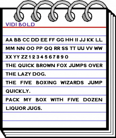 Vidi Bold animated font preview
