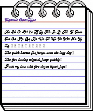 Vignettic Regular animated font preview