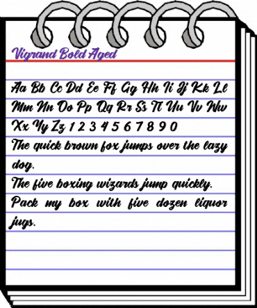 Vigrand Bold Aged Bold-Aged animated font preview