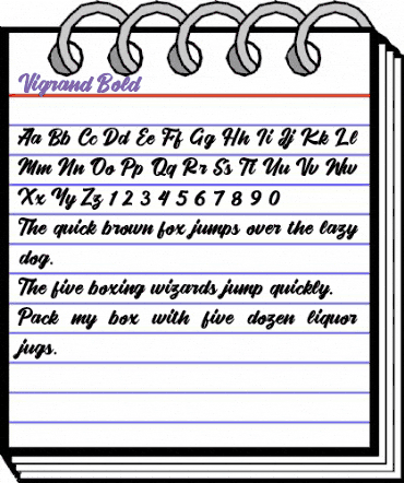 Vigrand Bold Bold animated font preview