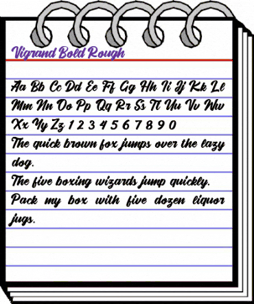 Vigrand Bold Rough Bold-Rough animated font preview