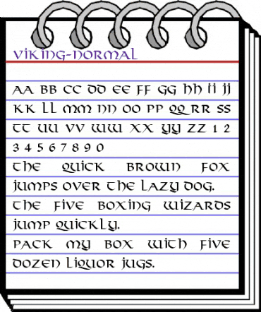 Viking-Normal Regular animated font preview